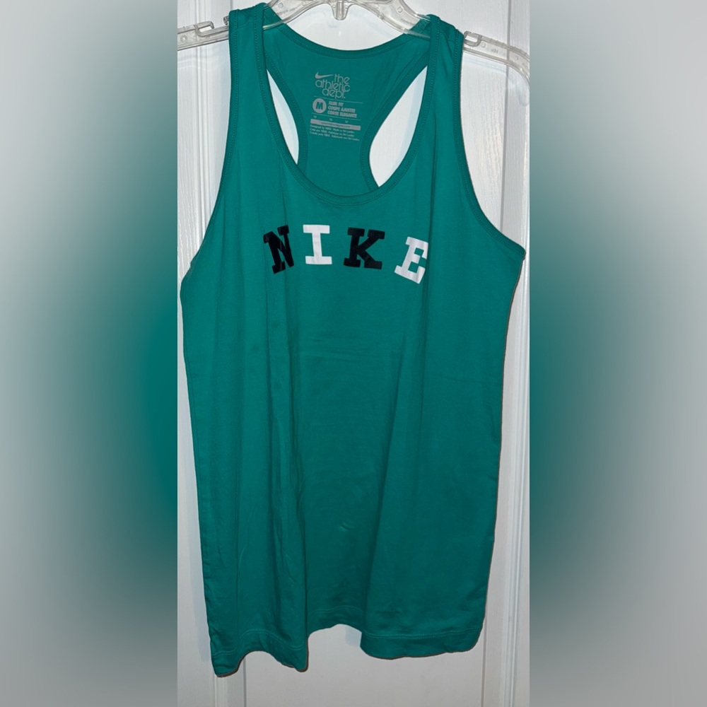Nike Green Athletic Racerback Tank Top Size M